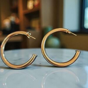 18K Brazilian Gold Filled Hoop Earrings